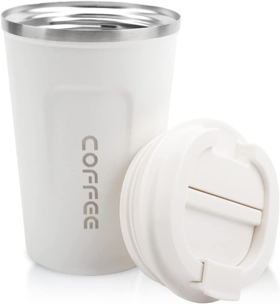 12 oz Stainless Steel Vacuum Insulated Tumbler - Coffee Travel Mug Spill Proof with Lid - Thermos Cup for Keep Hot/Ice Coffee; Tea and Beer