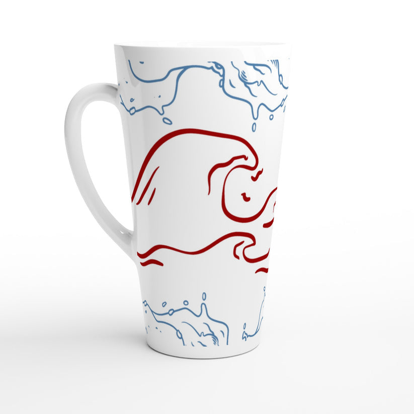 Ocean Wave Latte Mug Design By HadiArts