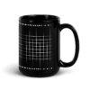 Aura Black Coffee Mugs with Grid design by HadiArts