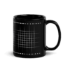 Aura Black Coffee Mugs with Grid design by HadiArts